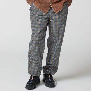 Urban Outfitters Baggy Nylon Wind Breaker Plaid Pants